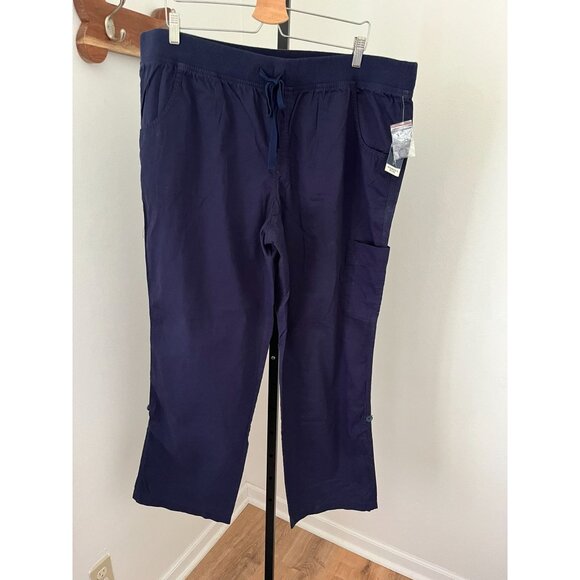 NWT Faded Glory Womens  Navy Cargo Pants - Picture 1 of 5